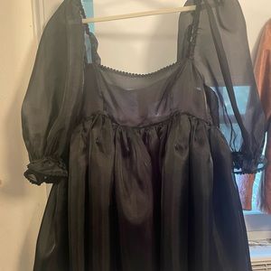 Selkie Black Puff Dress